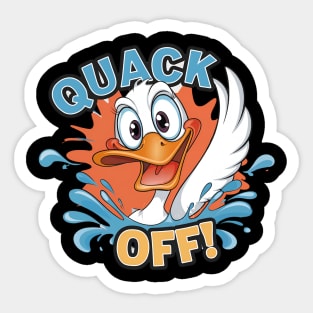 Quack Off Duck Sticker